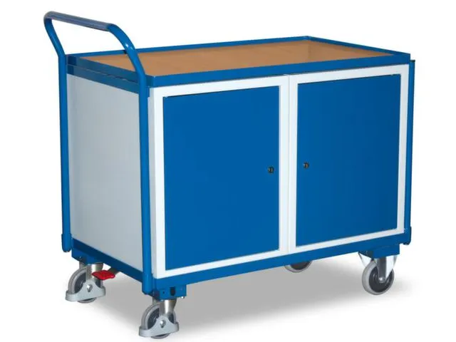 Etabli mobile charge 250kg avec 2 armoires Ral 5010