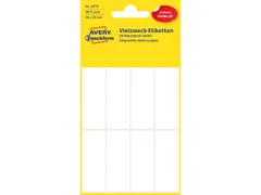 etiket Avery Zweckform 50x19mm wit blister a 48 etiketjes