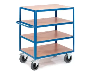 tafelwagen,draagverm. 600kg,4etage(s),laadvl. LxB 1200x800mm,houtetage - 1