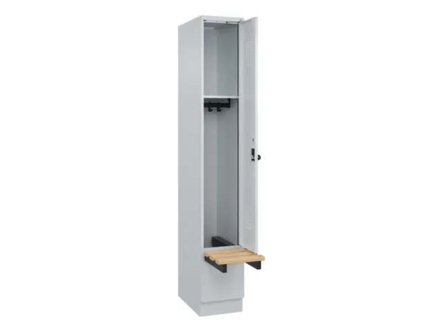 locker met bank,HxBxD 1950x300x815mm,1vak,vak B 300mm,draaigrendel