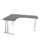 bureau in vrije vorm,HxBxD 740x1600x1400mm,vrije vorm,MS-donkergrijs