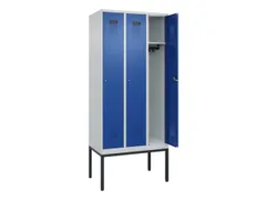 locker,HxBxD 2120x900x500mm,3vak,vak B 300mm,cil.-slot,voetonderstel