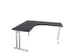 bureau in vrije vorm,HxBxD 740x1600x1600mm,vrije vorm,CC-zwart