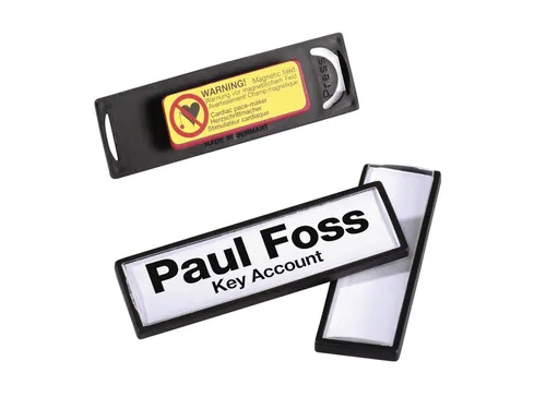 Badge Durable clip card met magneet 17x67mm