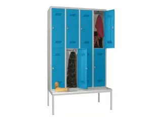 banklocker,dubbeldeks,HxBxD 2150x1200x800mm,RAL7035,front RAL5012 - 1