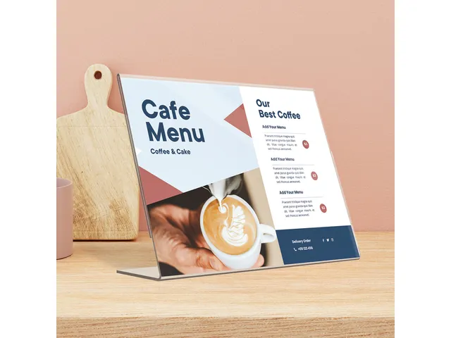 Folderhouder Kaarthouder Europel L-standaard A4 liggend acryl