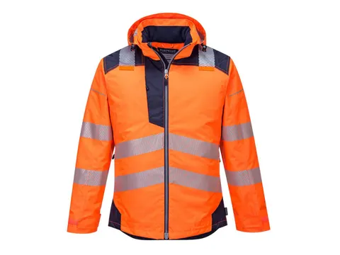 Portwest T400 hi-vis winterjas, oranje/zwart, maat S, per stuk