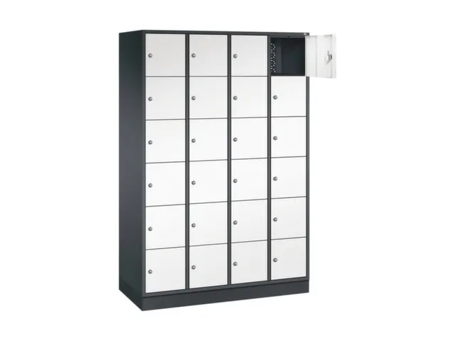 lockerkast,HxBxD 1950x1220x500mm,4x6vakken,cil.-slot,sokkel