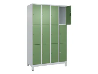 lockerkast,HxBxD 1950x1200x500mm,4x3vakken,vak B 300mm,cil.-slot - 1