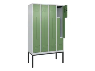 Z-garderobekast,HxBxD 2120x1200x500mm,vak B 150/300mm,cil.-slot - 2