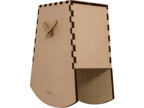 Tafelklok NeXtime Rocky 19.5x18x8.8 cm hout zalm