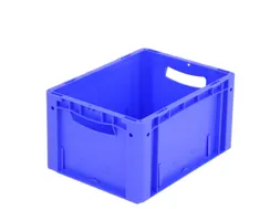 Euronorm Stapelkrat Pp 220x400x300mm Wand/bodem Gesloten Blauw 21l