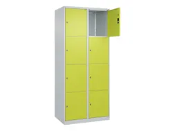 lockerkast,HxBxD 1850x800x500mm,2x4vakken,vak B 400mm,cil.-slot