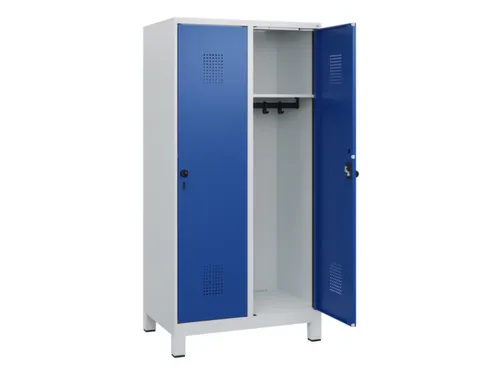 schoollocker,HxBxD 1630x800x500mm,2vak,vak B 400mm,draaigrendel,voeten