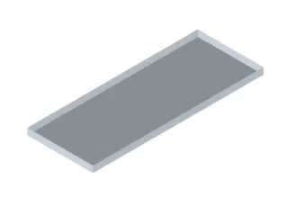 opvanglegborden,v. inhaakstelling,BxD 1300x500mm,vakl. 200kg,m. rand - 2