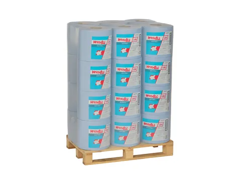 Poetsrol WypAll L10 EXTRA 1-laags 1000vel blauw 7472 Pallet