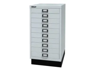 kantoor-ladekast HxBxD 670x349x432mm 10 laden romp lichtgrijs staal - 2