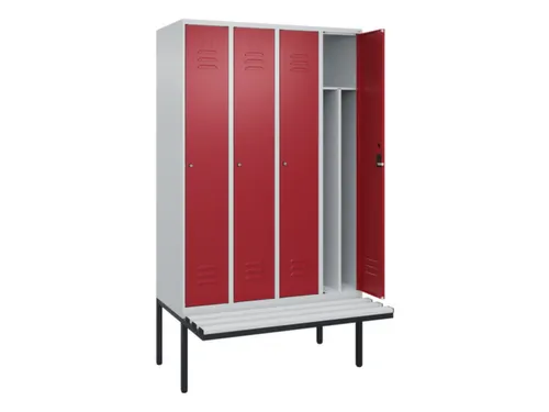 locker voor scheiding van kleding,HxBxD 2120x1200x815mm,4vak