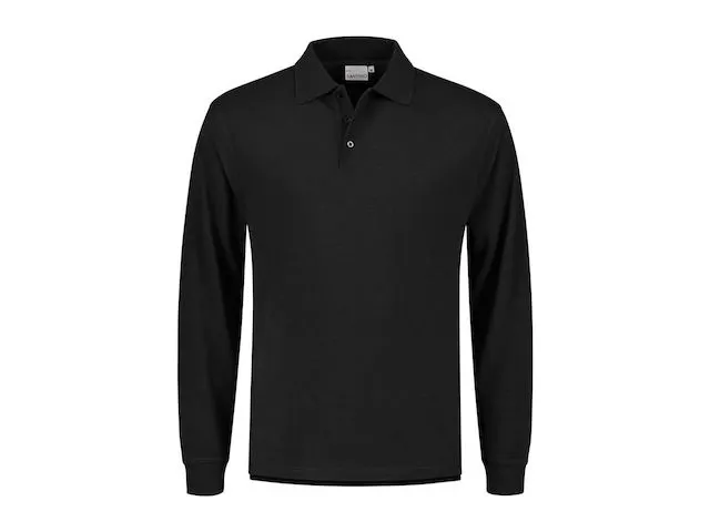 Poloshirt Matt Zwart Lange Mouwen Maat ES