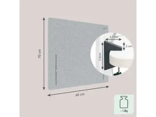 Bureauscherm Leitz in hoogte verstelbaar 70x60cm - 7