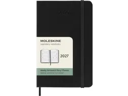 Agenda 2027 Moleskine 12M Weekly 7dag/2pagina's pocket hc black