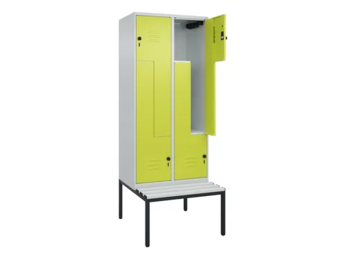 Z-garderobekast,HxBxD 2120x800x815mm,4vak,vak B 400mm,draaigrendel