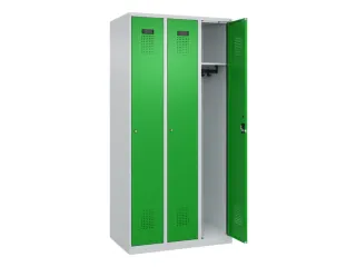 locker,HxBxD 1850x900x500mm,3vak,vak B 300mm,cil.-slot,staand op vloer - 2