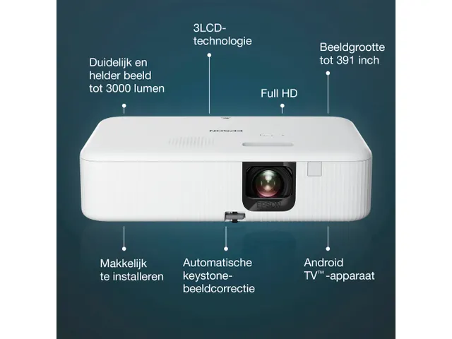 CO-FH02 Smart Full HD-projector, 3000 lumen, scherm van maximaal 391 i