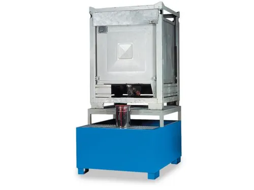 Opvangbak 1x Ibc Opvangvol. 1000l Staal 1070x1300x1360mm Aftapbok