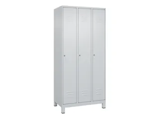 locker,HxBxD 1950x900x500mm,3vak,vak B 300mm,cil.-slot,voeten - 1