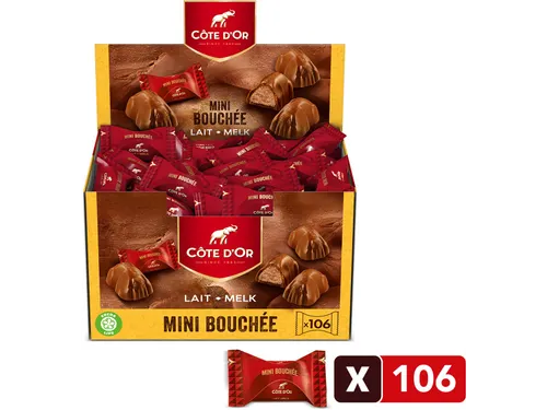 chocolade mini Bouchée melk praliné 106 stuks
