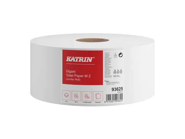 Toiletpapier Katrin 93625 Gigant M 2-laags 300 meter wit