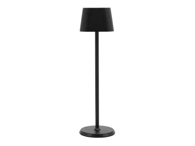 Lampe de table Securit Georgina LED rechargeable dimmable USB noir