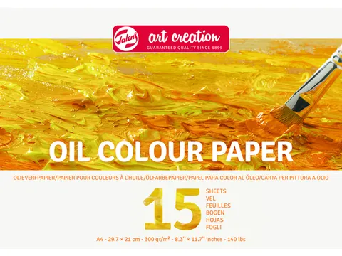 Olieverfpapier Talens Art Creation 15 witte vellen 300gr A4 geel