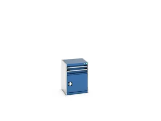 ladekast HxBxD 700x525x525mm 2laden RAL7035 front RAL5010 - 8