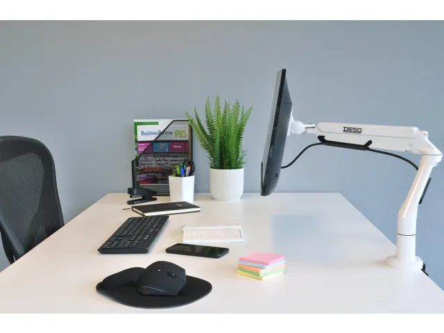 Gasgeveerde Monitorarm Wit