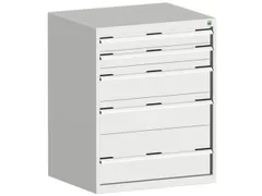 ladekast HxBxD 1000x800x750mm 4laden romp RAL7035 front RAL7035