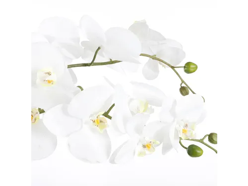 Kunstplant Mica Phalaenopsis orchidee wit in plastic pot 79x51cm