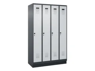 locker,HxBxD 1950x1200x500mm,4vak,vak B 300mm,draaigrendel,sokkel - 3