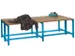 banc double,LxP 1500x740mm,barrettes en bois hêtre,piètement RAL5012