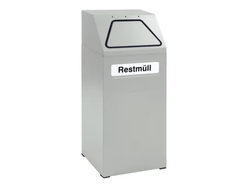 Afvalverzamelaar Vuurremmend 65 Liter 970X405X380Mm Binnenbak Grijs