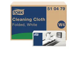 Reinigingsdoek Tork Cleaning W4 flexibel nonwoven 120st wit 510479