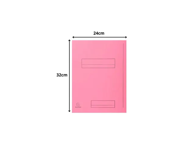 Exacompta Dossiermap A4 Jura 250 Roze 2 Kleppen 50 Stuks