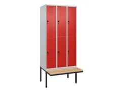 Dubbeldekse dekenkist,HxBxD 2120x900x815mm,3x2vak.,vak B 300mm
