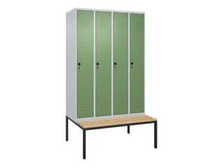 locker voor scheiding van kleding,HxBxD 2120x1200x815mm,4vak - 1