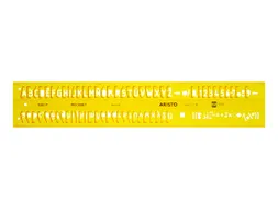 Lettersjabloon Aristo 7mm H-profiel schriftvorm B recht