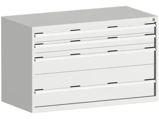 ladekast 800x1300x650mm 4laden zware lasten RAL7035 front RAL7035 - 1