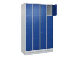 lockerkast,HxBxD 1950x1200x500mm,4x4vakken,vak B 300mm,cil.-slot