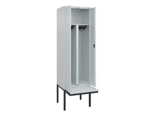 PBM-locker met bank,HxBxD 2120x600x815mm,2vak,vak B 300mm,cil.-slot - 2