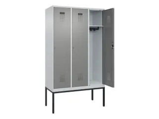 locker,HxBxD 2120x1200x500mm,3vak,vak B 400mm,cil.-slot,voetonderstel - 1